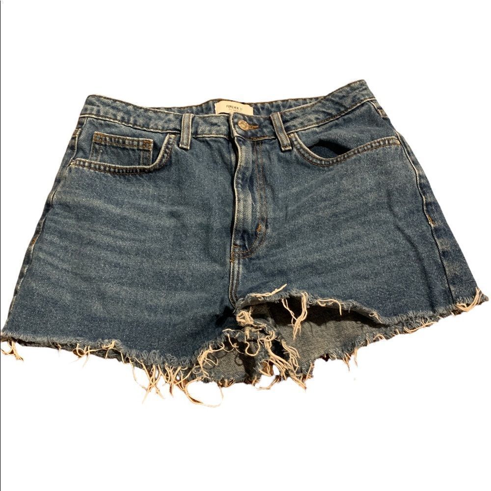 Forever 21 Denim Shorts Cut Off High Waist 27